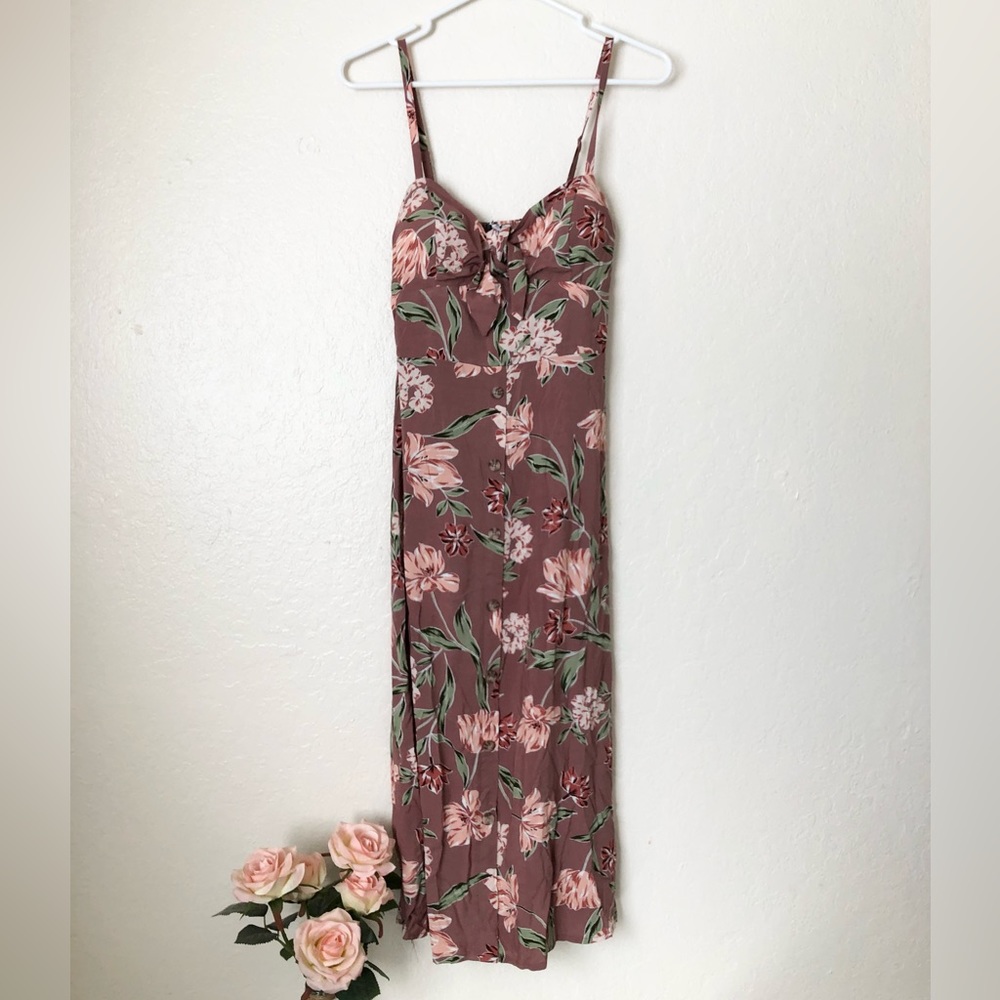 Floral Spaghetti Strap Midi Dress